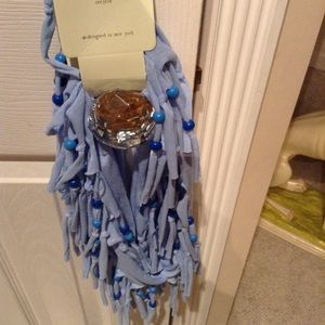Boho fringe infinity scarf NWT